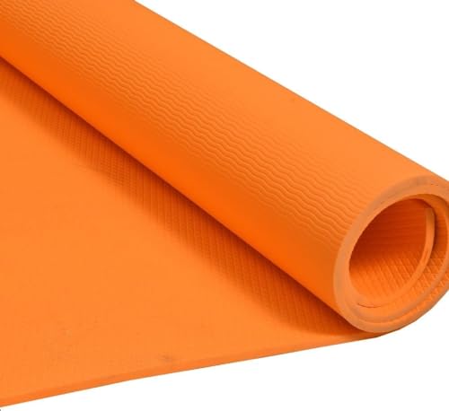 Image of Yoga Mat Gym Workout 4mm Thick, Anti-Slip, Eco-Friendly, Exercise, 4mm Thick, Lifelong Yoga Mat (4MM,) (Orange, 4 mm)