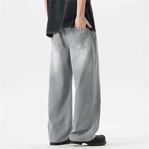 Men's Loose Wide-Leg Jeans – Straight Casual Denim Pants, Baggy Streetwear Trousers4