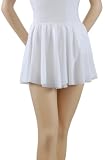 Trienawear Big Girls' Women's 12 Inch Circular Mock-Wrap Pull-On Dance Skirt TR502-12 with Elasticiz
