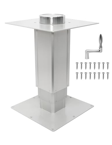 HWHongRV Heavy Duty RV Telescopic Table Pedestal, Adjustable Tatami RV Yacht Aluminum Alloy Table Legs Table Pedestal Base Only Camper Table Base Mount 11-31 Inch Height Range