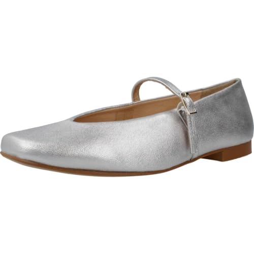 Sitgetana Modèle M110 Silver : Chaussure basse argentée en cuir pour femme et homme