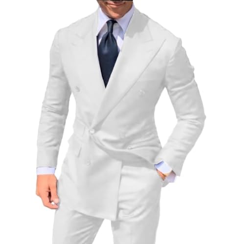 Double Breasted Men Suit Wide Peak Lapel Wedding Grooms Tuxedos 2 Pieces Business Men SuitALV01