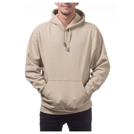 Pro Club Men's Heavyweight Pullover Hoodie (13oz), Large, Khaki