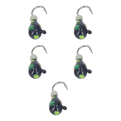 Generic 5 Sztuk Głowice do łowienia Pod Lodem Haczyki do łowienia Pod Lodem 4MM Stal Wysokowęglowa Przynęty do łowienia Pod Lodem Przynęty Jig do łowienia Pod Lodem Zestaw do Wędkowania Okoni na śwież
