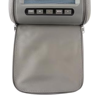 Chavisenty Monitor per Poggiatesta per Auto Universale Schermo LED TFT da 7 Pollici Cuscino Ingresso AV Display AV Video Posteriore per Poggiatesta per Auto (con Cerniera)