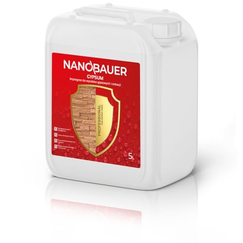 Impregnacja do gipsu i produktów gipsowych | impregnacja gipsu NANOBAUER | środek ochronny do powierzchni gipsowych i imitacji | przezroczysta | pojemność 5 l / 25 m²
