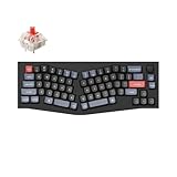 Keychron Q8 Wired Custom Mechanical Keyboard with Knob, 65% Alice Layout QMK/VIA Programmable, Hot-swappable Gateron G Pro Red Switch, Double Gasket Compatible with Mac Windows Linux (Black)