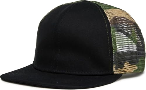 Image of Funky Junque Kids Baseball Hat Girl Boy Toddler Infant Flat Brim Trucker Hat Youth Sun Beach Cap Summer Mesh