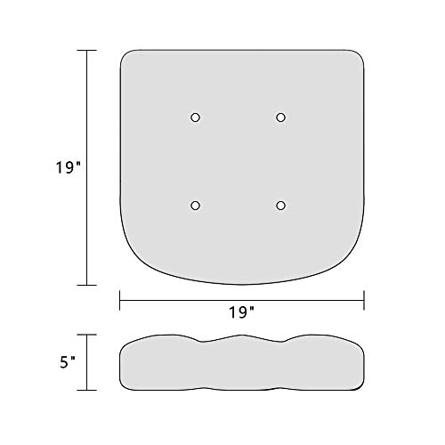 Pcinfuns Outdoor Seat Cushions,19"X19"X5" Thick Fill Tufted Cushions With Round Corner Patio Chair Pads,Water-Resistant Chair Cushion,Black White,Set Of 2 #TOP2