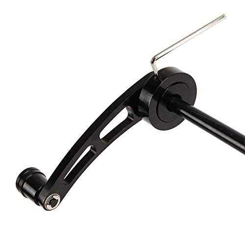 PARTOL Window Crank Handle Winder Billet Aluminum Universal Car Wagon Door Window Crank Handle Winder Kit 0.4\" Round 0.4\" Square 0.4\" Round with 16 Splines (1 Pair, Black) - Thumbnail 6