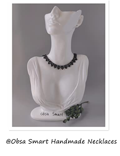 Obsa Smart Women's Fashion Black Choker Necklaces Crystal Necklaces Beaded Necklace Handmade Strawberry Cute Necklaces(Strawberry) #TOP2