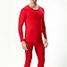 xoxingysm Thermal Underwear Set for Men Long Johns with Fleece Lined Winter Cold Weather Long Sleeve Baselayer Set Top Bottom Red