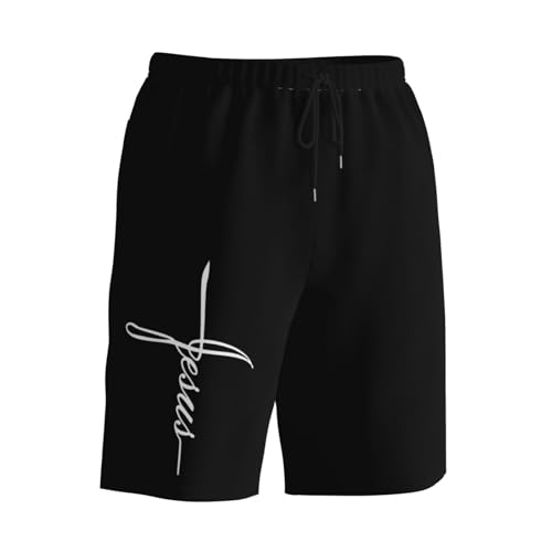 Jesus Christian Cross Mens Swim Trunks Quick Dry Board Shorts 7" - Hawaii Beach Swimwear3
