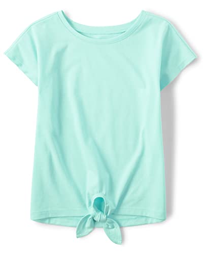 Image of Short Sleeve Tie Front Top