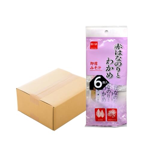 赤のりわかめ インスタント 味噌汁 みそ汁 即席 6食入×24袋 [紅一点][千歳工場製造]