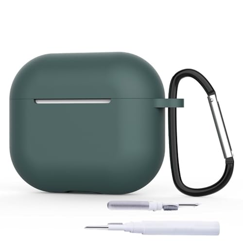 Image of YODI Case Cover for Airpods Pro|Pro 2|Airpods Pro 3|Airpods 4 Pouch, Silicone Cases with Cleaner Kit 360 Drop Protection,Shock-Resistant ((SILI-Green), Airpods Pro 3 (2025))