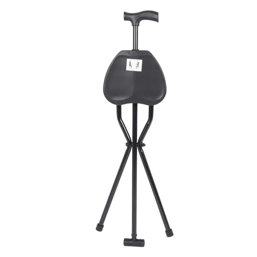 Canne de marche pliable pour soulager la fatigue avec siege antiderapant de randonnee
