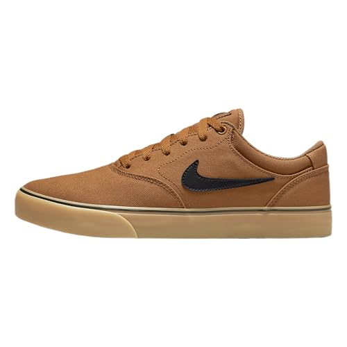 Nike SB Chron 2 Canvas Skateboarding Shoes (Ale Brown/Ale Brown/Black Light Brown/Black) Size 9