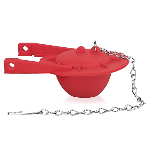Toilet Flapper High Performance Universal Flapper For 3-Inch Flush Valves With Stainless Chain, Long Lasting Rubber-Easy To Install Red (3 Inch 1Pc) #TOP5