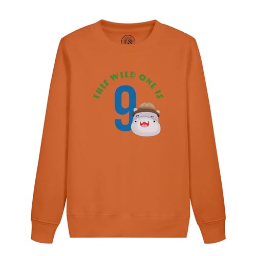 Sweatshirt enfant imprimé Safari Wild One pour anniversaire 9 ans