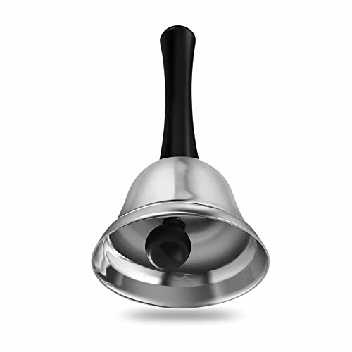 Butler Bell Reception Call Bell Handheld Loud Call Service Bell Alarm Metal Tea Hand Bell Christmas Ringing Dinner Bell Eve Bell Ring Tone For Hotels Schools Restaurants Reception Areas Warehouses