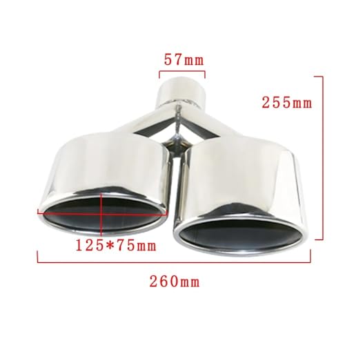 Double pointe ovale type Y pour modification échappement W204 classe C - 4