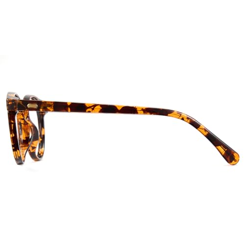 Image of Cyxus Blue Light Blocking Glasses Women Men Circle Round Chunky Retro Frame Eyeglasses for Computer Gaming 8238