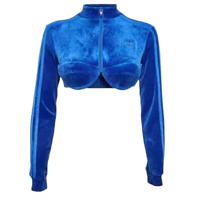 Adidas Originals x Jeremy Scott Women's Crop Track Top, BLUE, MEDIUM