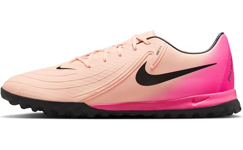 Nike Phantom GX 2 Academy TF Low-Top Soccer Shoes (FJ2577-800, Crimson Tint/Pink Blast/Black) Size 12