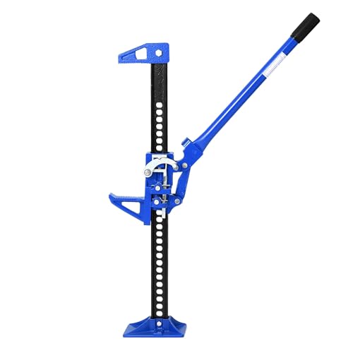 GarveeHome 3 Ton Steel Farm Jack 6600 lbs Capacity Ratchet Off-Road Multi-Functional Trolley Jack Heavy Duty Agricultural Jack Car Lift High Lift Jack Blue