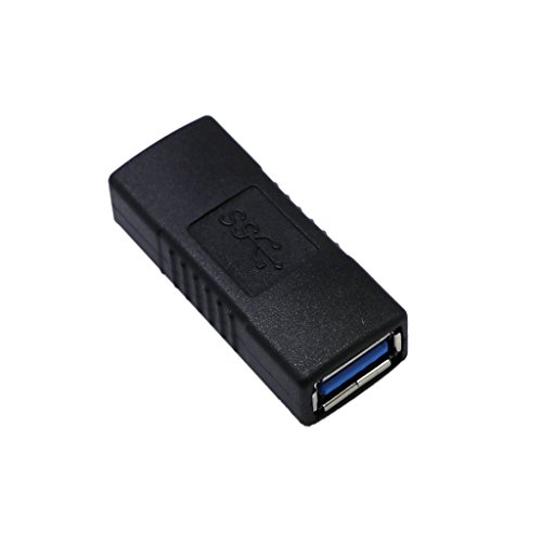 Gazechimp USB 3.0 Type A Femelle vers Femelle Adaptateur Connecteur Ultra Haute Vitesse Noir