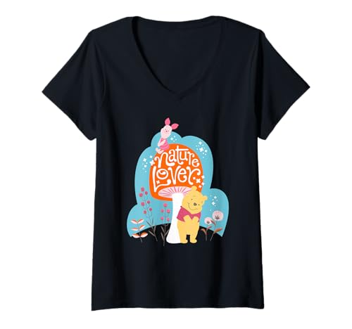 T-shirt col V Winnie Disney femme idéal pour une balade printanière en forêt
