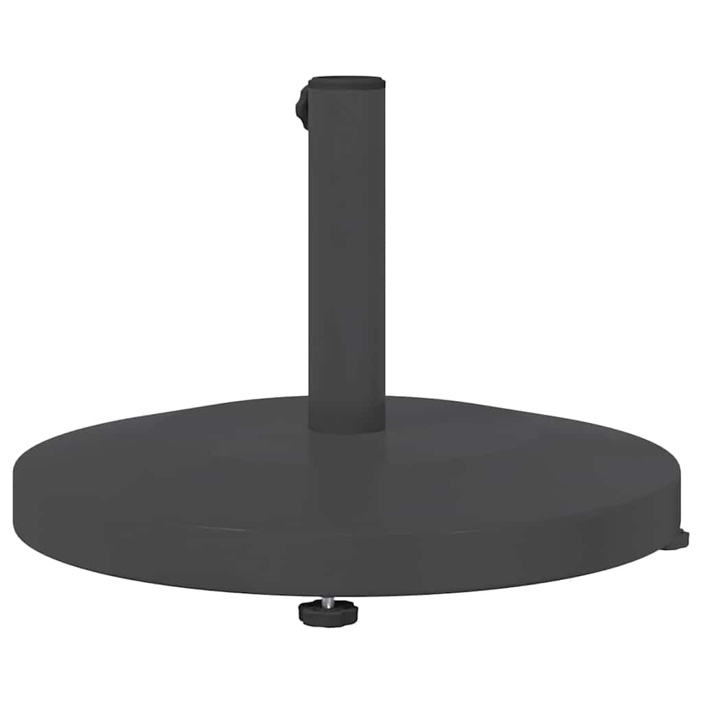 Supporto per ombrellone in acciaio grigio scuro, 48 x 48 x 32 cm, peso 24,6 kg, per giardino, balcone, terrazza, patio, stabile base per ombrellone e supporto per ombrellone per una presa