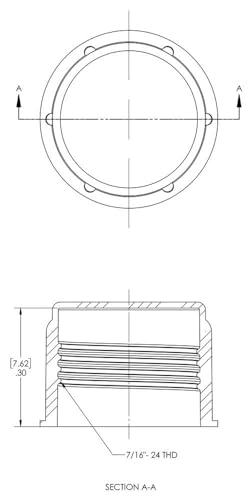 Bouchon de protection JIC 7/16-24 Caplugs en polyéthylène rouge CD-41