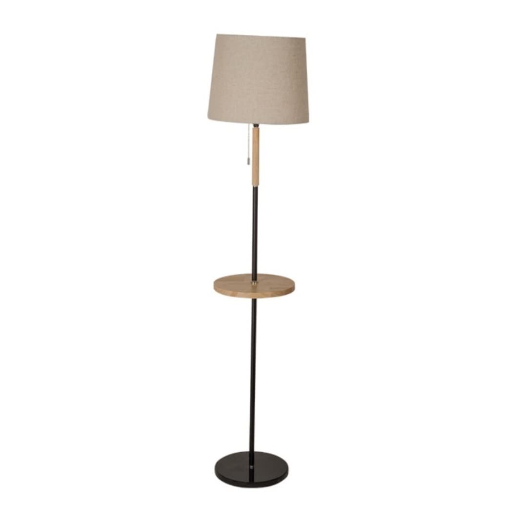 Lampada a Stelo da Terra Lampada Da Terra Moderna In Legno Con Interruttore A Tirante Da Tavolo E Lampada Da Lettura A Luce Da Terra Con Paralume In Tessuto Per Ufficio Camera Da Letto Soggiorno Lampa