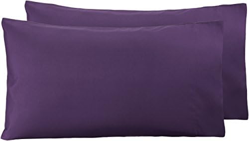 Amazon Basics Microfiber Pillowcases, Plum  Set of Two