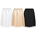 Mepase 3 Pcs Half Slip for Girl Satin Half Slip for Under Dresses Anti Static Extender Lace Long Knee Petticoat Skirt(Size 12)