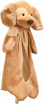 GUND Baby Spunky The Dog Huggybuddy Stuffed Animal with Built-in Baby Blanket, Brown, 15