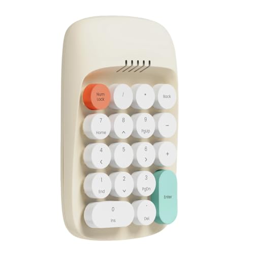 Rtauhife Mini teclado retro Bluetooth acessório de teclado sem fios presentes de escritório 18 teclas mini teclado Bluetooth de 2,4 GHz