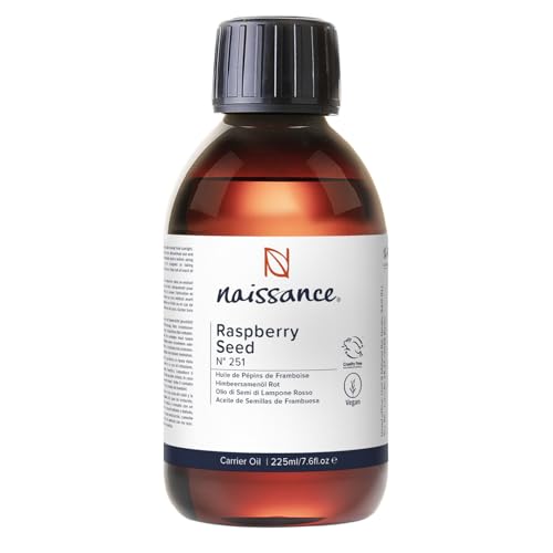 Naissance Aceite de Semillas de Frambuesa (No. 251) 225ml - Prensado en Frío, Natural, Vegano - Para Cuerpo, Cara, Piel, Pelo, Uñas