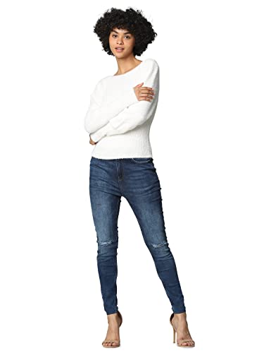 Image of Only Women's Nylon Blend Round Neck Sweater