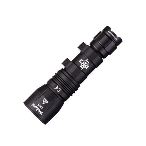 Weltool W35A White Light Led Weapon Mounted Light，89,600 Candela，653 Yards Beam Distance, 686 Lumens，Scoutlight Style Compact Tactical Light (Black) #TOP10