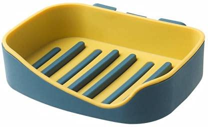 QUALIZA Soap Dish for Bathroom Self Adhesive Double Layer Self Draining Wall Mounted Soap Dish Holder with Sticker (Yellow, 1) (B09H4VNCYT) Amazon Price History, Amazon Price Tracker