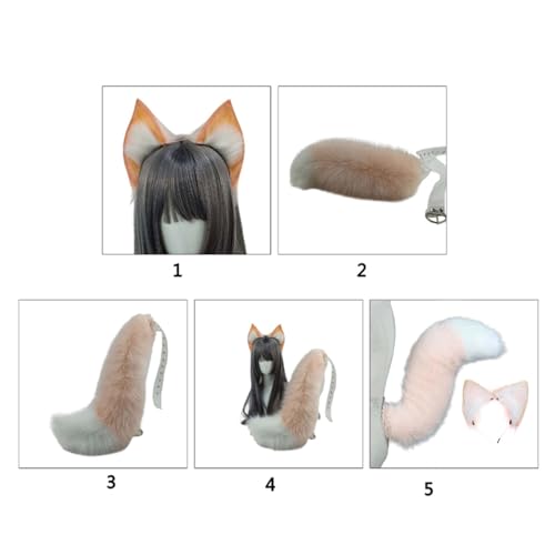 Costume accessoires drôles Morain avec longue queue en fourrure douce ajustable