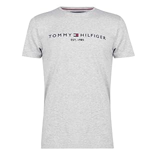 Tommy Hilfiger Men’s Organic Cotton Crew Neck T-Shirt Gray