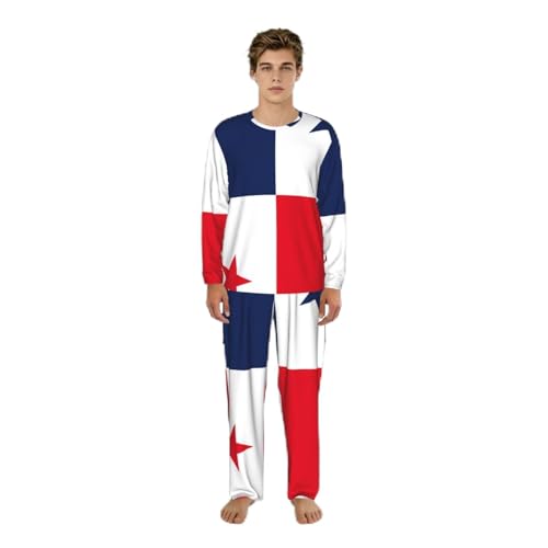 Pyjama homme Panama pour vos soirées détente, vêtement de nuit douillet manches longues S-3XL