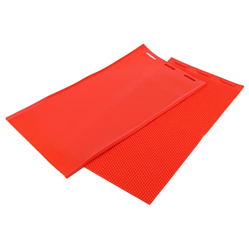 POCREATION 2Pcs Beeswax Sheet, Red Beekeeping Supplies Manual Rubber Tablet Press Embosser Machine for Make Beeswax, Beekeeping Tools