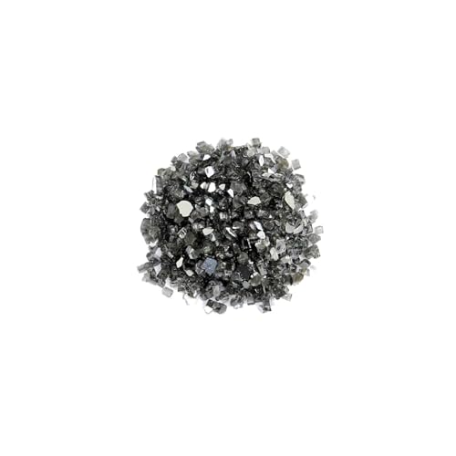 HomeStock Boldly Bohemian Reflective Fire Glass for Fire Pits, Black - 10 Pounds, 0.25