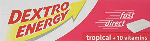 Dextro Energy Immunfit Sticks - Lecker fruchtige Traubenzucker Tabletten mit 10 Vitaminen zur Unterstützung des Immunsystems und Geschmack - Tropical - 2 x 47 g (2er Pack) Cover