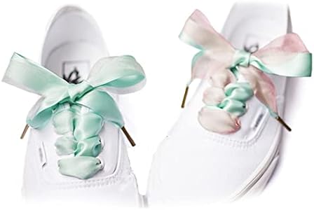GIVBRO Schoenen Veters Satijnen Linten Chiffon Brede Platte Veters Organza Touwen voor Kinderen Volwassenen Sneakers Schoenen Rode Wijn, 110cm